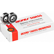 Set of 8 Roller Bones Turbo Black 97A with Bones Super Swiss 6 8mm 