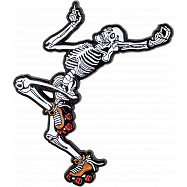 Rollerbones Dancing Skeleton Lapel Pin