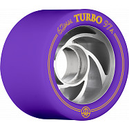Rollerbones Turbo Wheel Clear Aluminum Hub 62mm 97a 8pk Purple