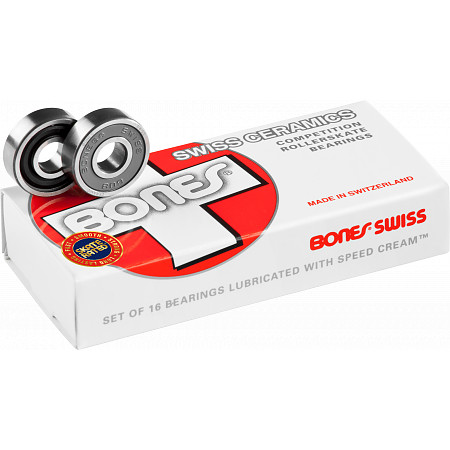 Bones® Swiss Ceramic Bearings 8mm 16 pack « RollerBones
