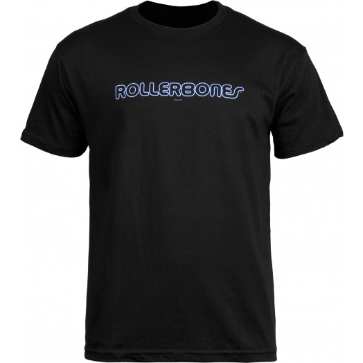 Rollerbones Men's Neon T-shirt Black