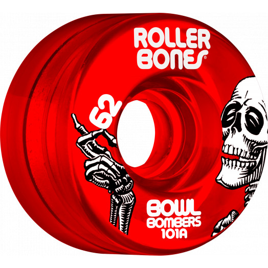 Rollerbones Bowl Bombers Wheels 62mm 101A 8pk Red