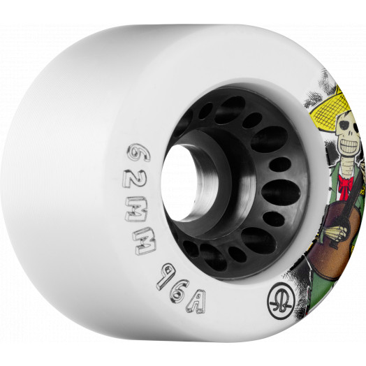 Rollerbones Day of the Dead Speed wheel 62mm x 96a White 4 Pk