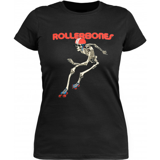 Rollerbones Woman's Derby T-shirt Black