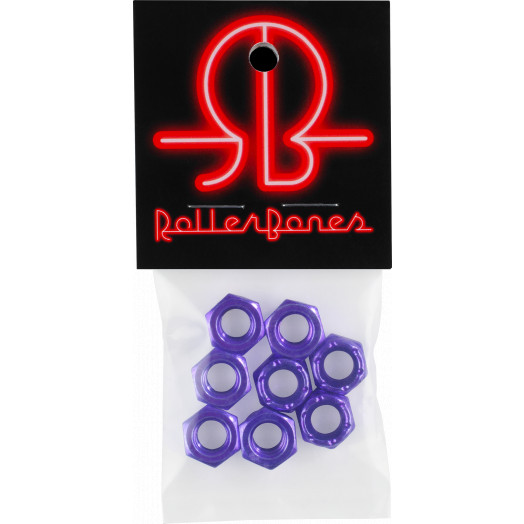 RollerBones 8pk axle nuts - Purple