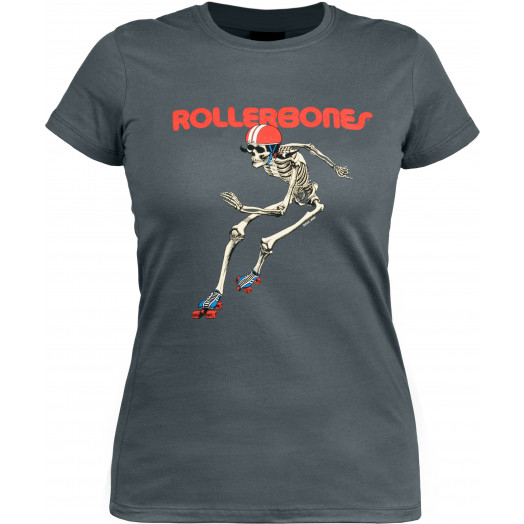 Rollerbones Woman's Derby T-shirt Asphalt